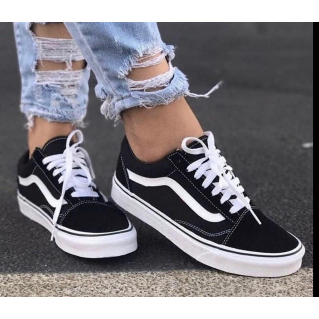 Vans old skool preto e store branco feminino