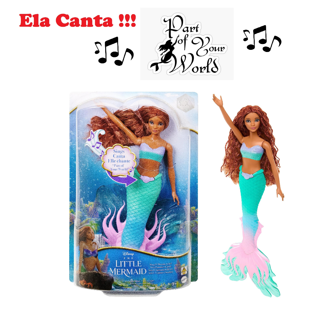 Boneca Ariel Canta Filme Pequena Sereia Sing & Dream Mattel