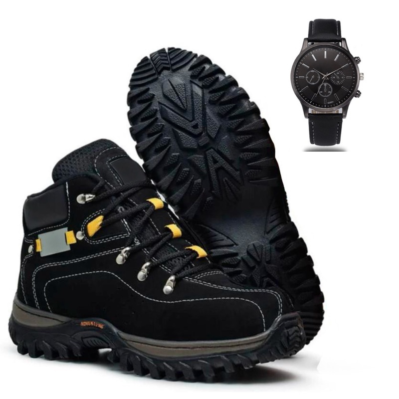 Bota Caterpillar Masculina Original De Couro +palmilha Ortopédica