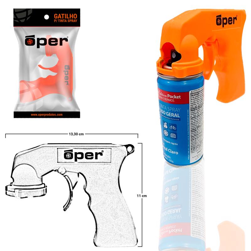 Pistola Aplicador Com Adaptador E Gatilho Para Lata De Tinta Spray Uso Geral