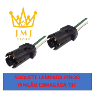 Soquete Plug Chicote Lâmpada Led T10 para Pingo - UNIDADE