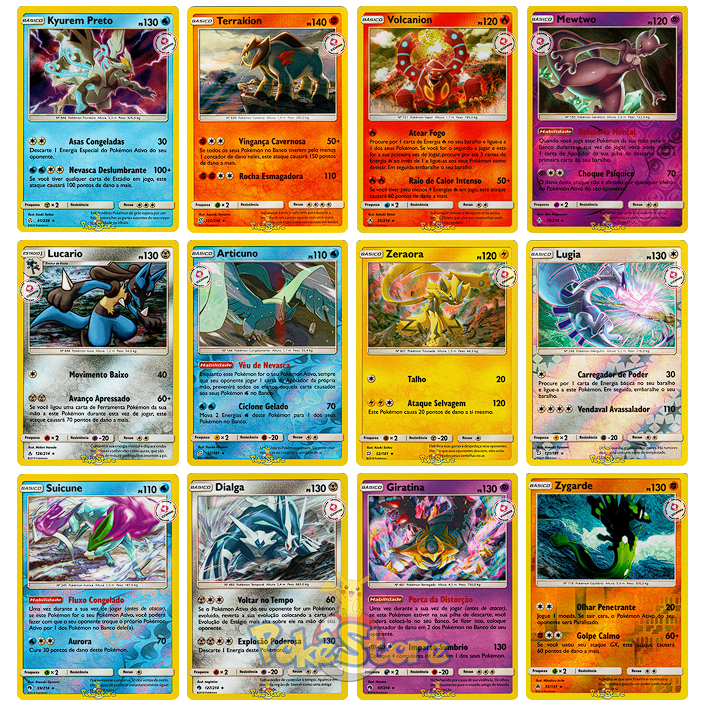 Kit 5 Cartas Pokémon Lendários Sem Repetição Original Copag