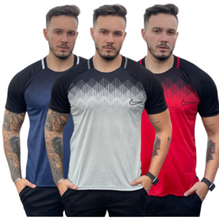 KIT 3 camisas masculinas dryfit promoção camisetas para academia corrida musculação crossfit beach tenis