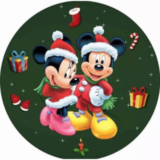 6 capa de sousplat natal minnie e mickey verde NOVO