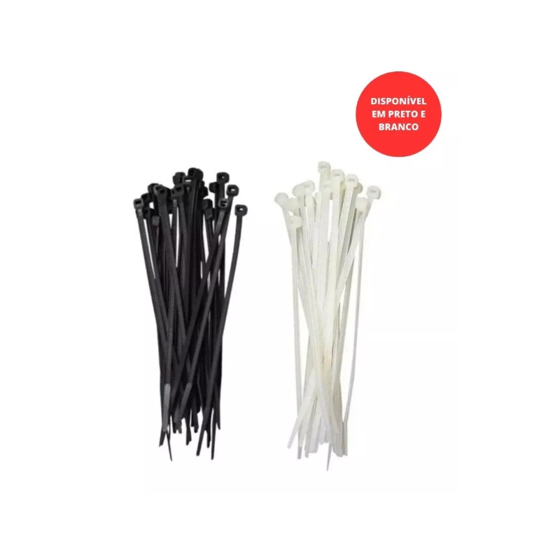 Kit 100 Cintas Plásticas Abracadeira Nylon Enforca Gato Preto Branco Várias Medidas Shopee