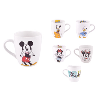 Caneca Chá Café 300ml Cerâmica Mickey Minnie Pluto Donald