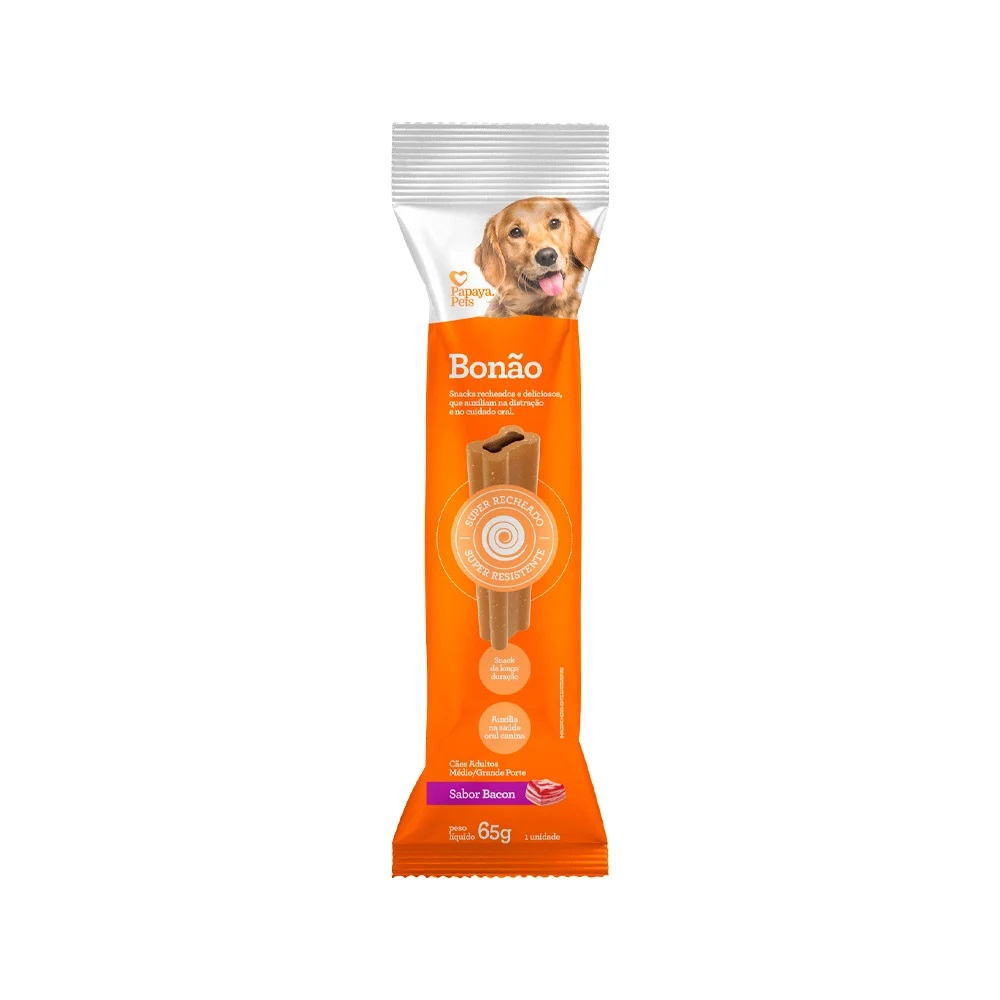 Petisco DogLicious para Cães Adultos Porte Médio e Grande Sabor Bacon