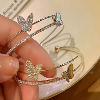 Pulseira Moda Zircônia Arco Bracelete de fileira dupla , Niche Acessório Versátil Para Mulheres Usar