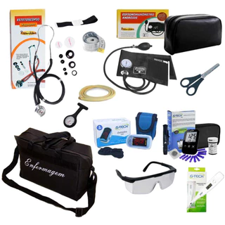 Kit de Enfermagem Completo com Oxímetro G-tech + Glicosimetro