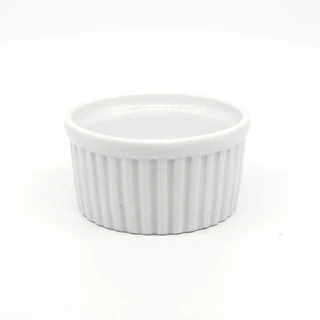 4 Ramekin médio 135ml porcelana branca porta molhos molheira joguinho 4