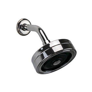 Ducha Auto-Limpante ABS Cromado c/ Braço de Parede