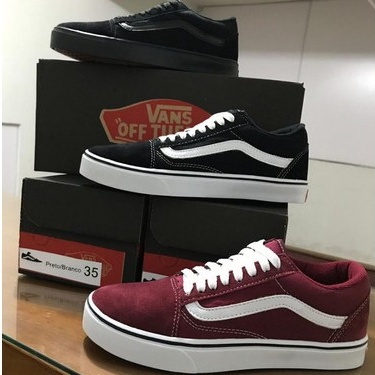 Kit 3 Pares De Tênis Vans Preto Unissex Várias Cores Do 34 ao 43