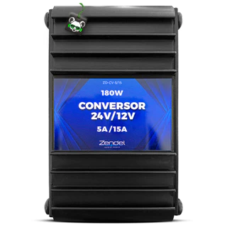 Conversor de Voltagem Automotivo 24V para 12V da Zendel 5A/15A Som