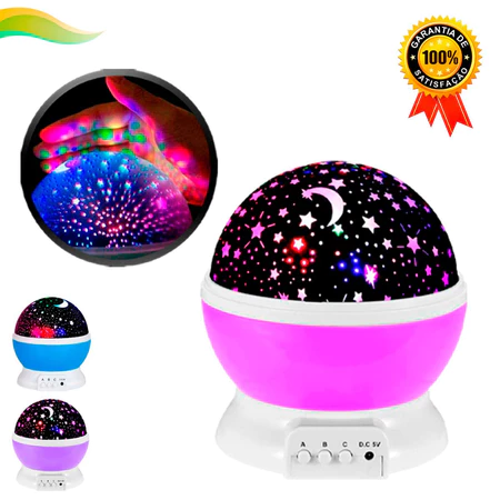Luminária Abajur Projetor Estrela 360º Galaxy Star Rotativa Quarto Infantil Mesa Globo