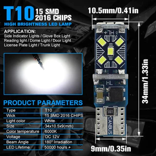 led pingo t10 farolete , vigia , farol lanternas T10 com canceler sem erro no painel