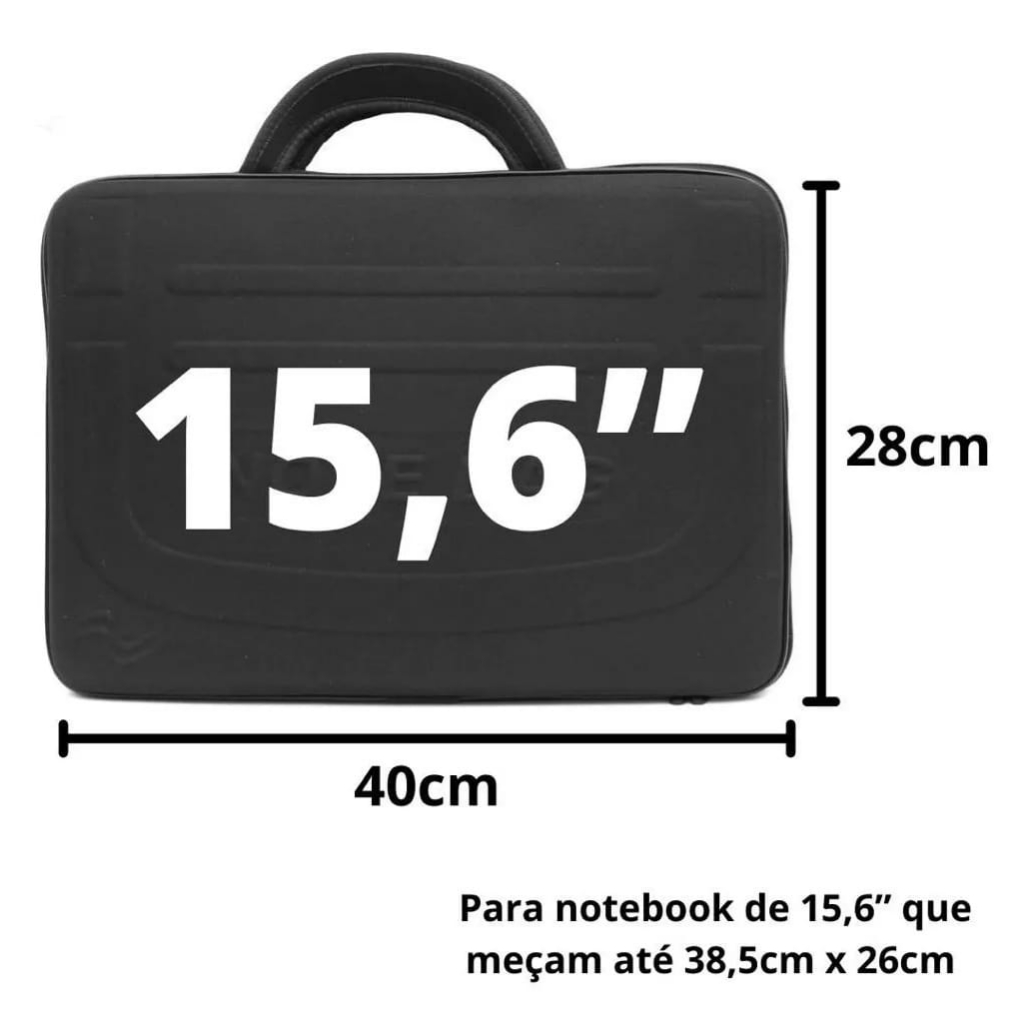 Capa para Proteger Guardar Notebook 15,6 Maleta Case com Alça e ...