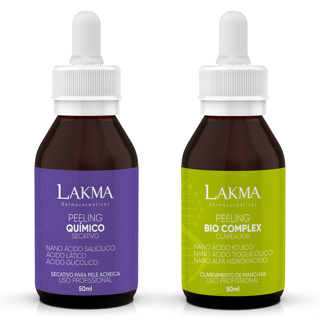 Lakma: Peeling Químico Secativo 50ml + Peeling Bio Complex Clareador 50ml