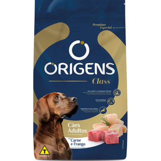 Ração Origens Class Cães Adultos Sabor Carne Frango 15kg Adimax