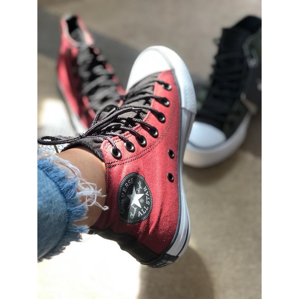 Tênis All Star Bordô Botinha Unissex Cano Alto