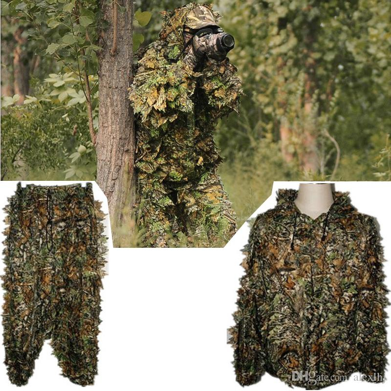 Roupa camuflada - traje Ghillie Suit 3d - sniper - caça - fotografia