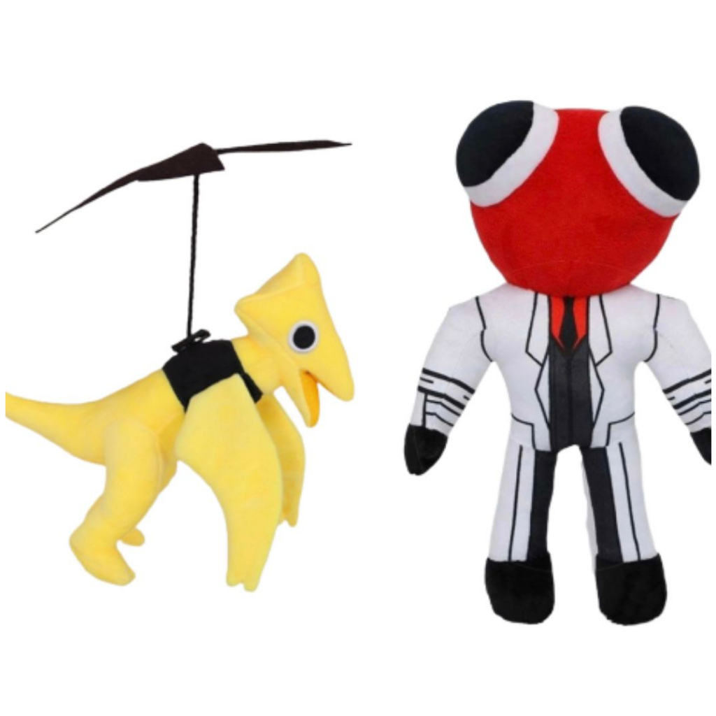Kit com 2 Bonecos de pelúcia Jogo Roblox Raimbow Friends: Yellow e Red ...
