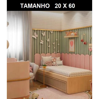 Cabeceira de cama estofada decorativa em módulos ( nuvem ) 20x60