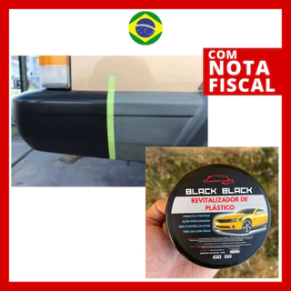 Revitalizador de Plástico Automotivo Cera Parachoque Carro e Moto Black Black Original