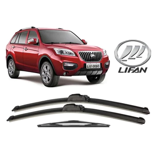 Kit 3 Palhetas Limpador de Parabrisa Dianteiro + Traseiro Lifan X60 2013 2014 2015 2016 2017 2018 2019