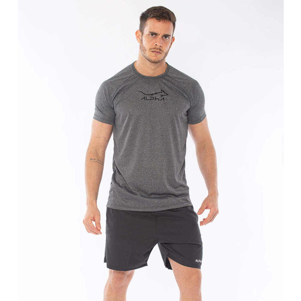 Camiseta masculina treino academia Dry fit Dry Fit Fluid Move Chumbo