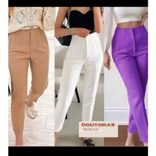 Calça Alfaiataria tendencia moda blogueira social festa chique de empresaria ZR 020