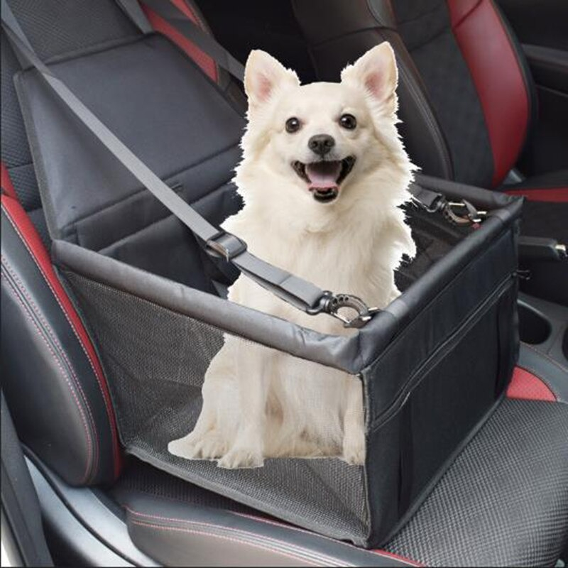 Assento De Carro Para Cães Jespet - Portátil, Com Cinto De Segurança, Até 24 Lb
