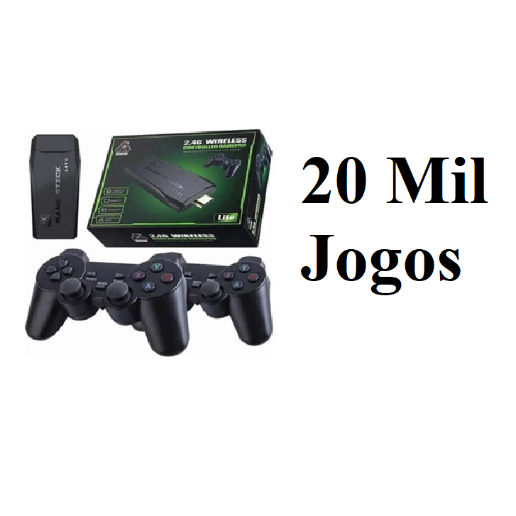  CONSOLE GAME STICK MINI RETRO 4K 10000+ JOGOS 2 CONTROLE SEM  FIO PS1 : Toys & Games