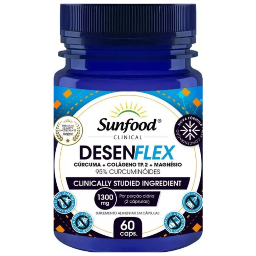 Desenflex 60 Cápsulas Sunfood | Shopee Brasil