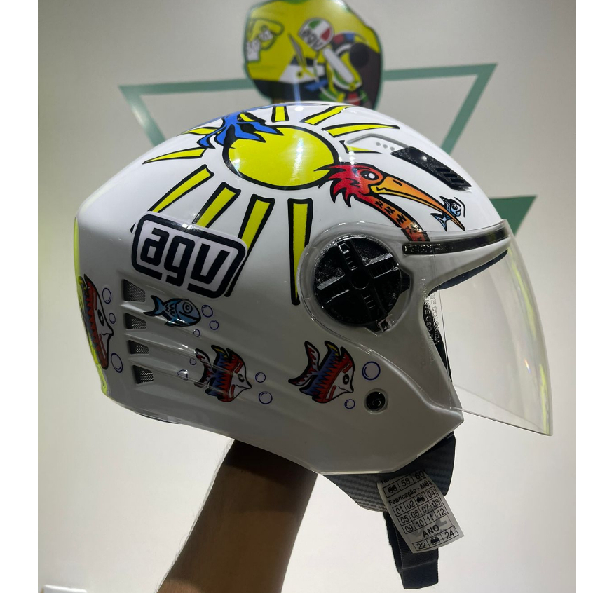 Capacete Moto Aberto Fw3 Personalizado Modelo Zoo | Shopee Brasil