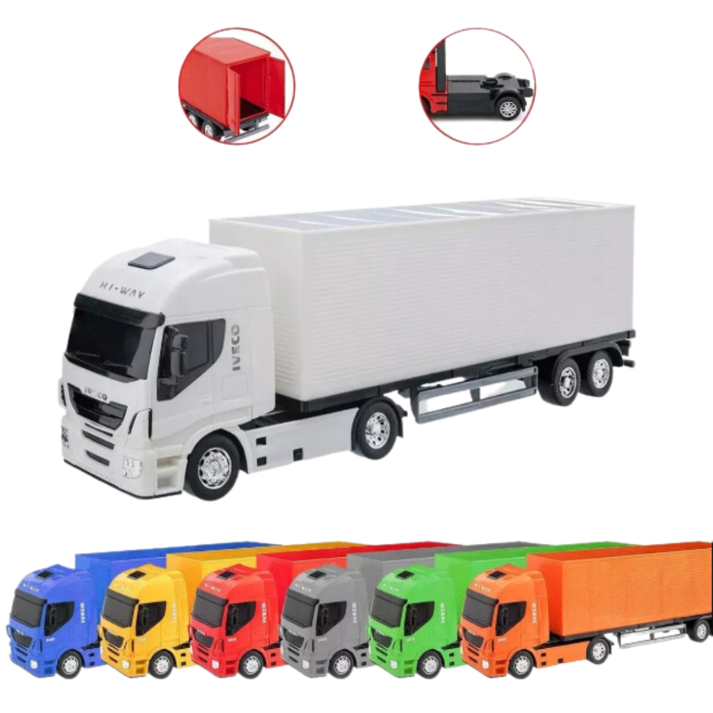 Iveco 9 Eixo Bau Trintão Bitrem Dolly S Way Hi Way Brinquedo