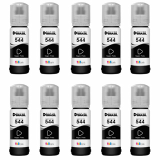 Kit 10 Tintas Compatível Epson L3110 L3150 L3210 L3250 T544 BK