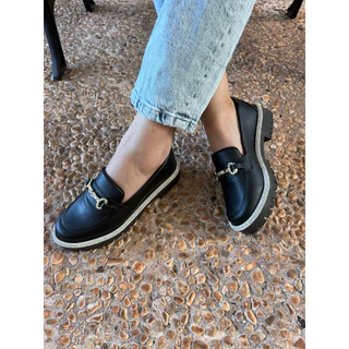 Mocassim com Strass Brilho na sola