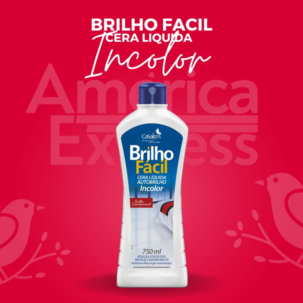 Cera Incolor Brilho Fácil 750 ml-Casakm