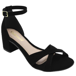 Sandália Feminina Salto Baixo Grosso Saltinho Shekinah Moda Confortável Tendência Novidade Festa em Oferta na Shopee
