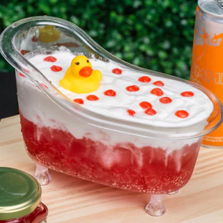 Kit com 10 Mini Banheiras de Acrílico Para Drinks e Decoração de Festa
