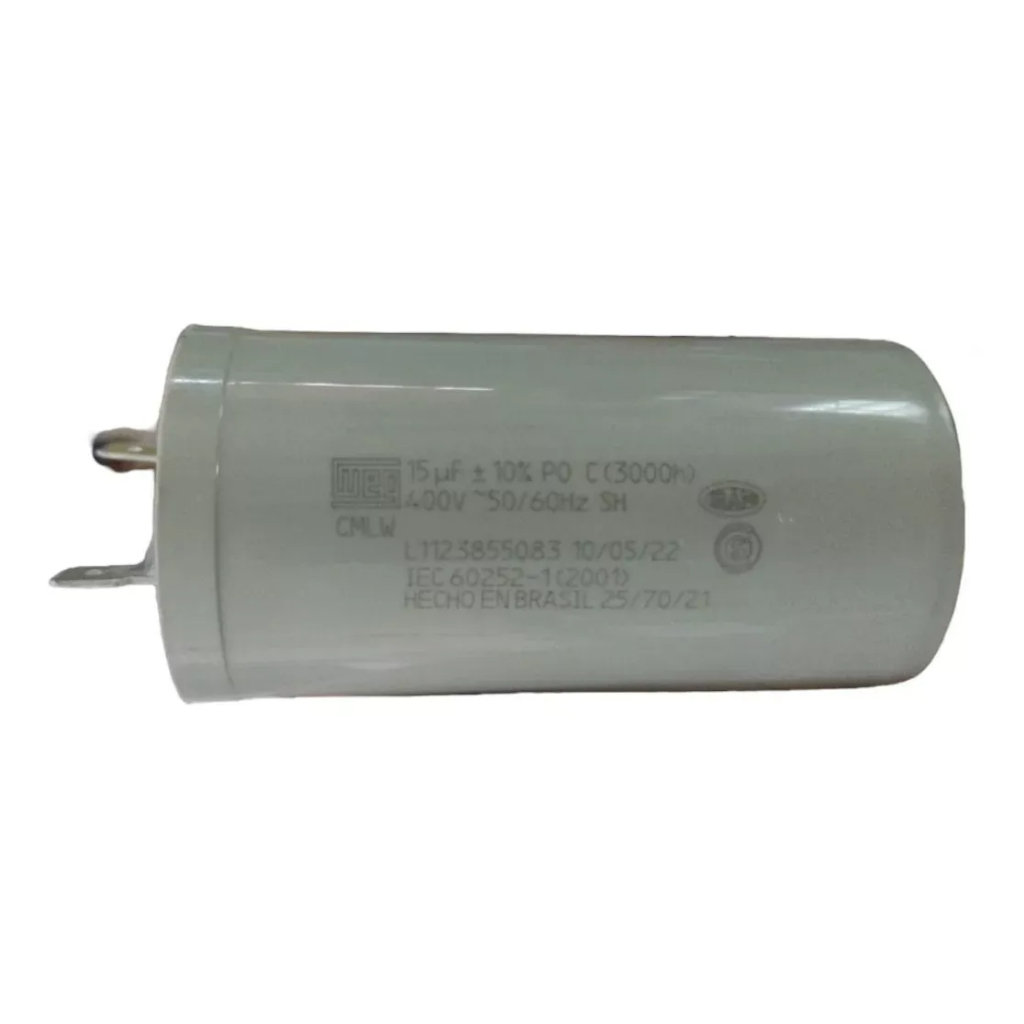 Capacitor 15 Uf 400vac Para Lavadora Brastemp Consul 220v Weg