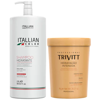KIT SHAMPOO HIDRATANTE 2,5 LTR E HIDRATAÇÃO INTENSIVA 1KG