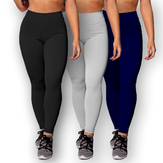 Kit 2 Calças Legging Suplex Feminina Fitness