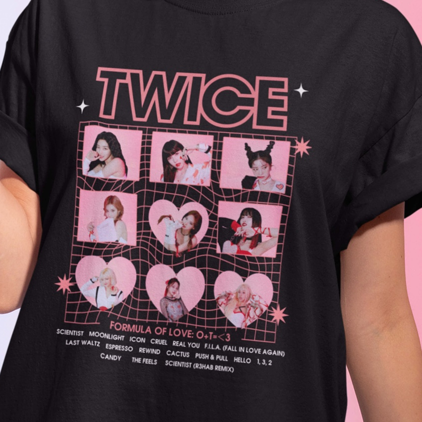 Camiseta T shirt Unissex Algodao Grupo Kpop Twice Shopee Brasil