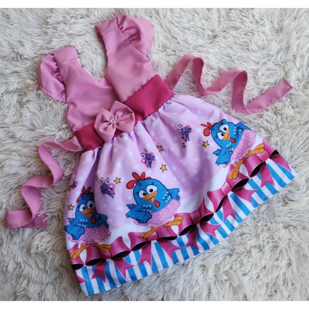 Vestido da galinha pintadinha hot sale simples