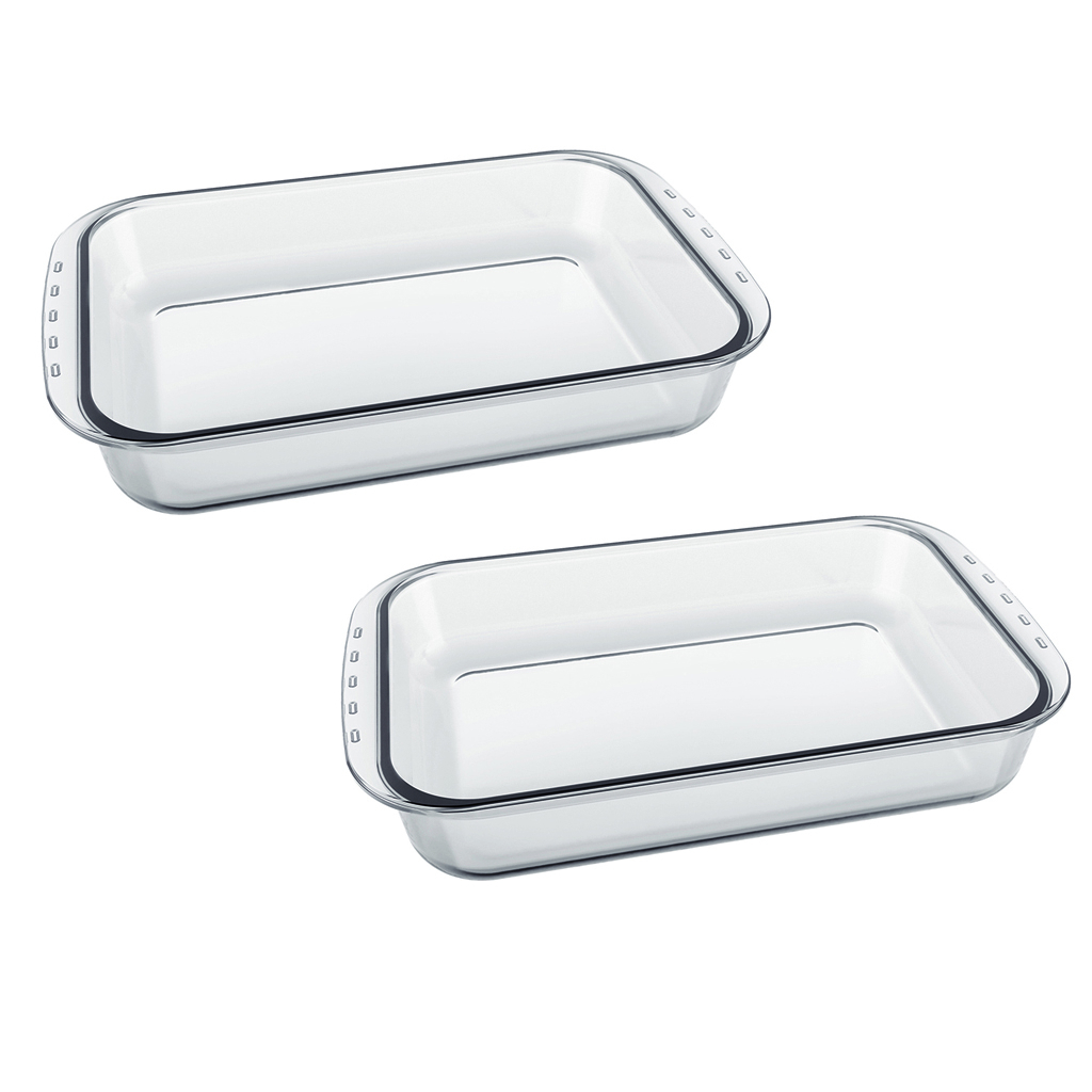 Kit c/2 Assadeira Retangular Funda Lasanheira 5L