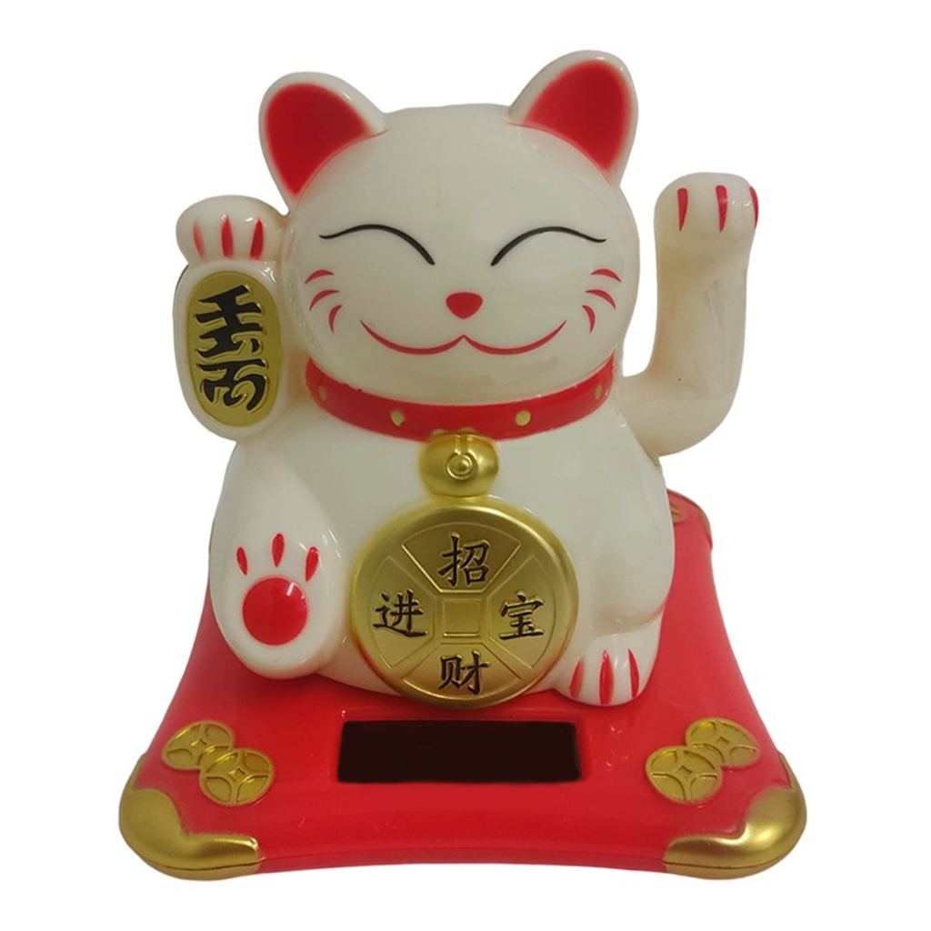 Gato Manekineko Kit 4 Und Atrai Dinheiro Prosperidade Fortuna Maneki Neko  Gatinha Da Sorte