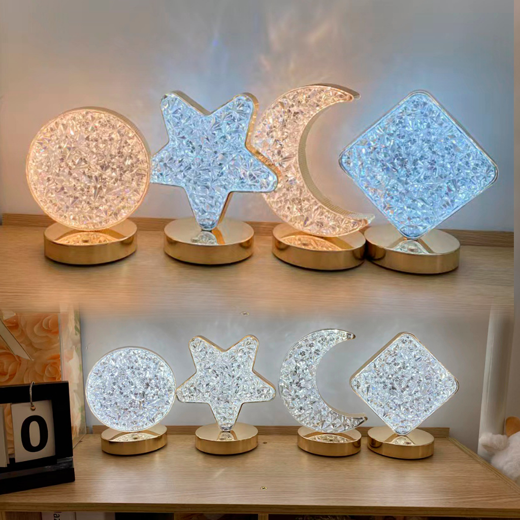 Luminária Lua LED Decorativa Mesa Cama Quarto 3 tons de iluminação ...