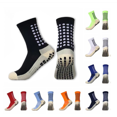 Kit 3Pçs Meias Esportivas Futebol Algodão Antiderrapantes De Alta Qualidade Enviar Cor Aleatorio