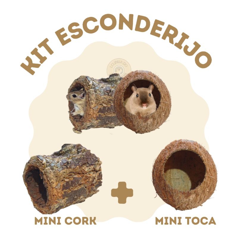 Mini Cork Bark + Mini Toca de Coco | Shopee Brasil